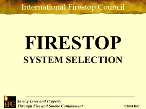 Firestop System Selection