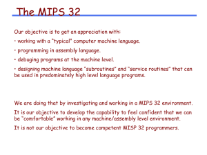 MIPS 32 Instructions