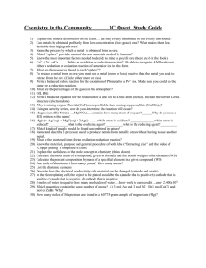 Chemistry in the Community 1C Quest Study Guide