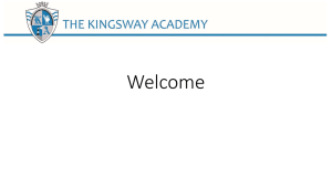 Aspire Presentation - The Kingsway Academy