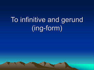 To infinitive and ing-form