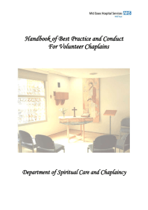 HANDBOOK 2nd Draft July 2013 - Healthcare Chaplaincy Faith and
