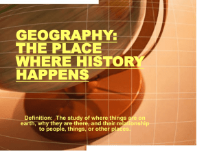 geography: the place where history happens