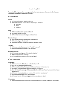 Semester Study Guide Answer the following questions on a