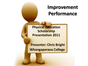 Performance Improvement Scholarship Presentation
