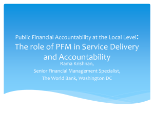 Public Financial Accountability at the Local Level