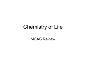 Chemistry of Life MCAS Review powerpoint