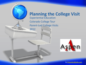 Planning the College Visit - Durango School District 9-R