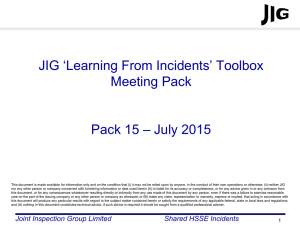 JIG LFI Toolbox Pack 15 - Joint Inspection Group