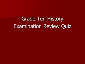 Exam Review Quiz