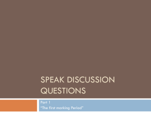 Speak Discussion Questions