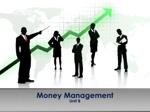 Money Management Overview