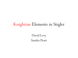 Knightian Elements in Stigler