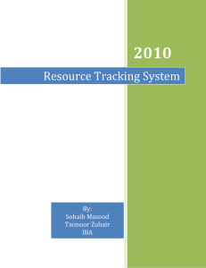 Resource Tracking System