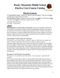Rocky Mountain Middle School Elective Core Course Catalog
