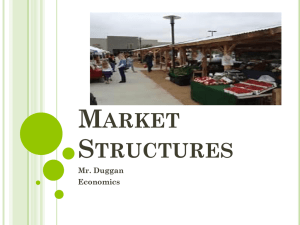 Market Structures - John A. Ferguson Senior High School