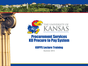 KUPPS Training  - Procurement Services