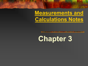 Measurement & Calculations Powerpoint