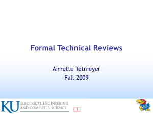 Formal Technical Reviews Author