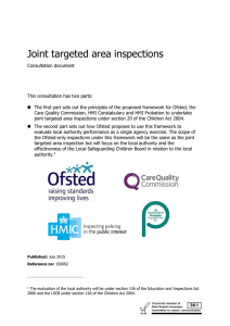 Consultation document: Joint targeted area inspections