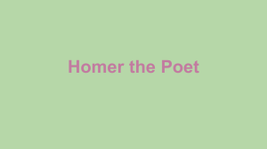 Homer the Poet About Homer