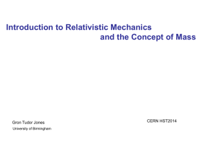 Relativistic_mechanics_and_mass - Indico
