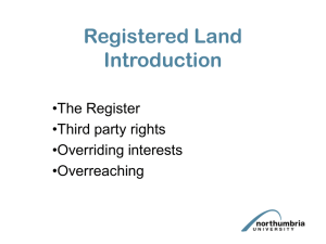 Registered Land PowerPoint