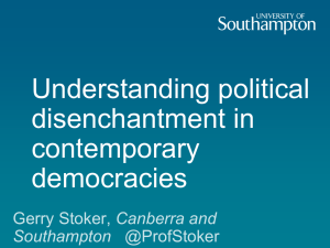 Gerry Stoker Newcastle Paper - Popular Understandings of Politics