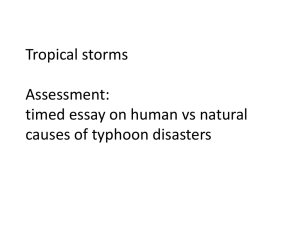 Typhoons - Grade 9 Geography
