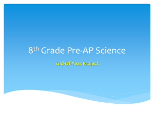 8th Grade Pre-AP Science