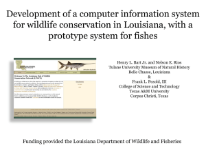 Development of a computer information system for wildlife