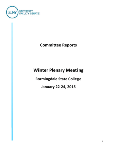 Winter 2015 Committee Reports