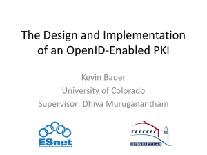 The Design and Implementation of an OpenID