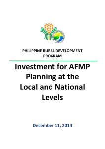 operations manual - Philippine Rural Development Project