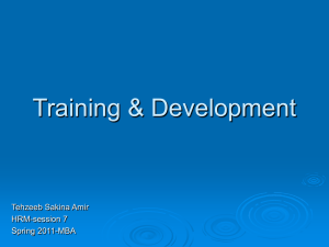 training n development - session 7