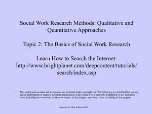 The Basics of Social Work Research