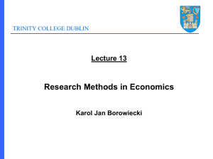 Research Methods in - Trinity College Dublin