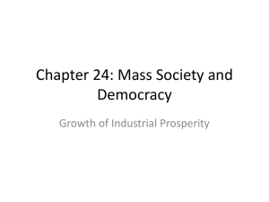 Chapter 24: Mass Society and Democracy