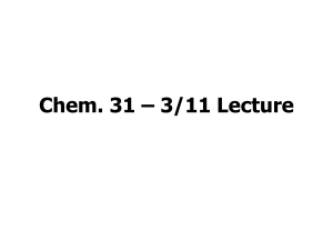Chem. 31 * 9/15 Lecture