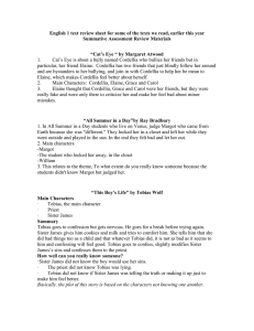English 1 text review sheet for some of the texts we read, earlier this