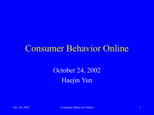 Consumer Behavior Online