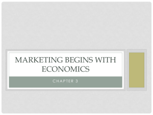 Marketing Begins with Economics