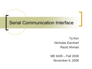 Serial Communications Interface