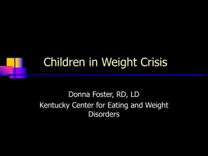 Presentation - Children in Weight Crisis