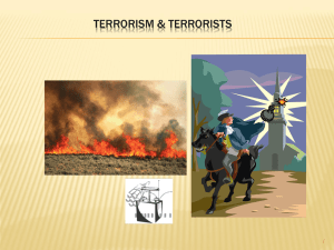 Terrorism, Terrorists, And The U.S. Response