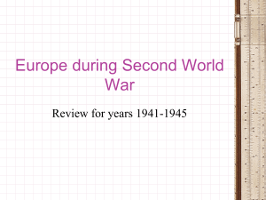 Europe during Second World War