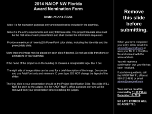 2014 NAIOP NW Florida Award Nomination Form Instructions Slide