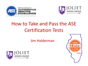 ASE Certification Tests