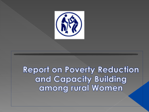 Report on Poverty Reduction and Capacity Building among rural