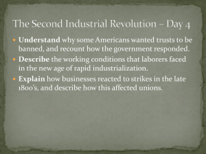 The Second Industrial Revolution – Day 4